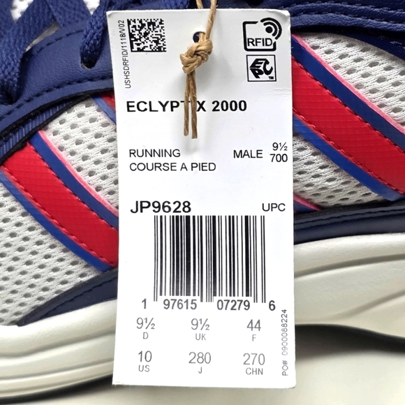 Adidas Men's Eclyptix 2000 Sneakers Shoes Blue Red White JP9628 Size 10 New - Picture 4 of 11